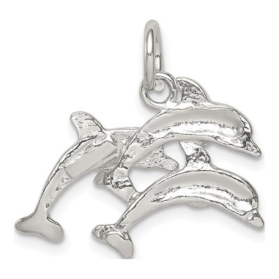 Sterling Silver Dolphins Pendant – view 5