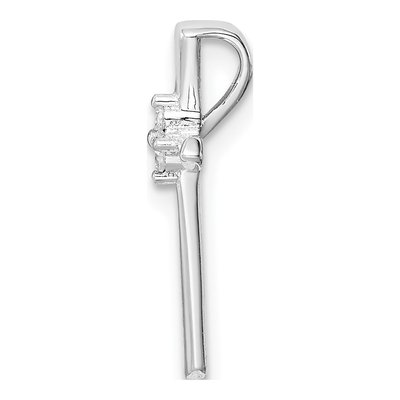 Sterling Silver CZ Cross Slide Pendant – view 3