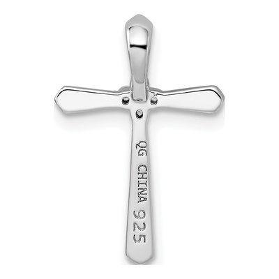 Sterling Silver CZ Cross Slide Pendant – view 4
