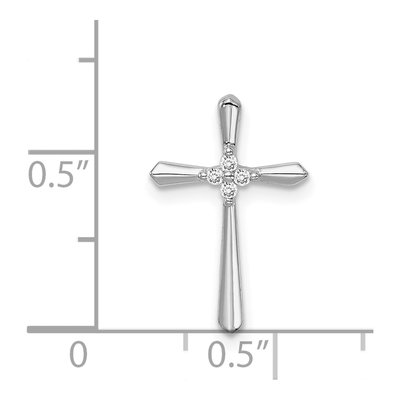 Sterling Silver CZ Cross Slide Pendant – view 5
