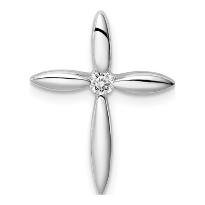 Sterling Silver CZ Passion Cross Slide Pendant