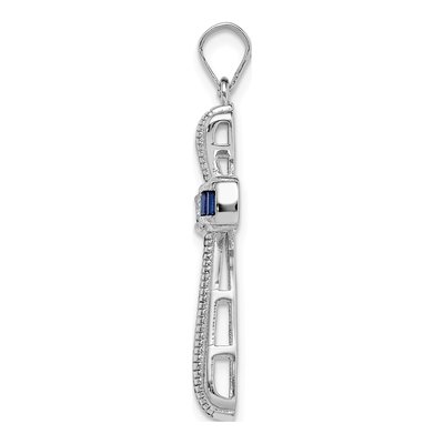 Sterling Silver CZ Cross Pendant – view 3