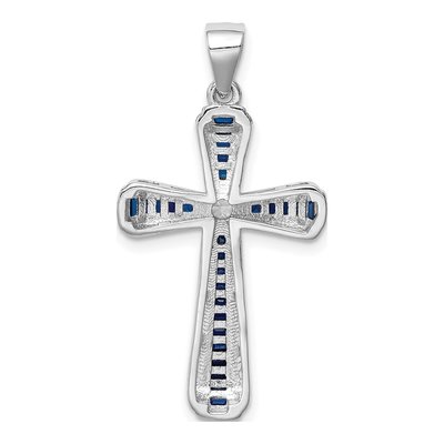 Sterling Silver CZ Cross Pendant – view 4