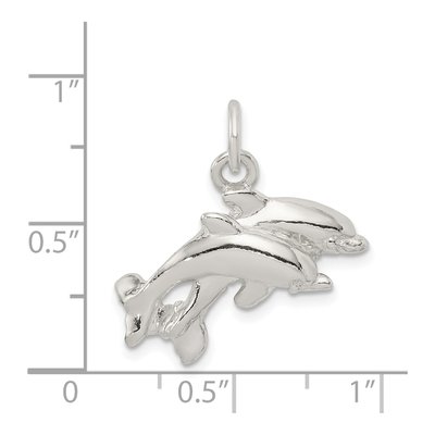 Sterling Silver Dolphins Pendant – view 4