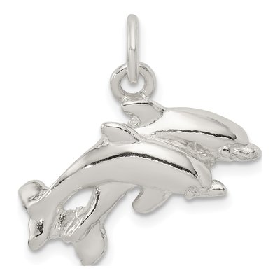 Sterling Silver Dolphins Pendant