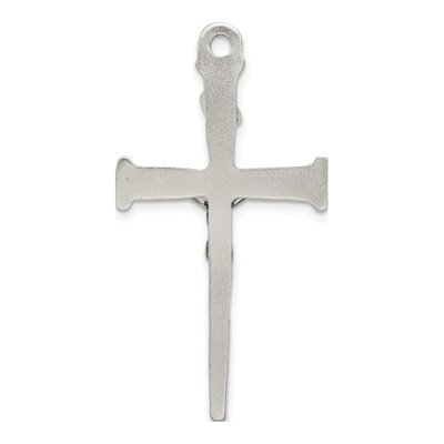 Sterling Silver Textured Crucifix Cross Pendant – view 4