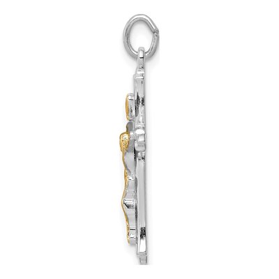 Gold-Plated Sterling Silver Crucifix Pendant – view 3