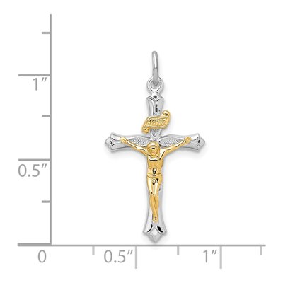 Gold-Plated Sterling Silver Crucifix Pendant – view 5