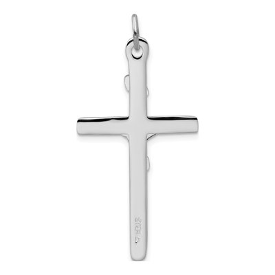 Sterling Silver Textured Crucifix Cross Pendant – view 4