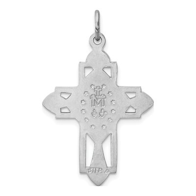 Sterling Silver Miraculous Medal Cross Pendant – view 4