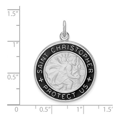 Sterling Silver St Christopher Medal Pendant – view 5