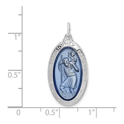 Sterling Silver St Christopher Medal Pendant – view 5