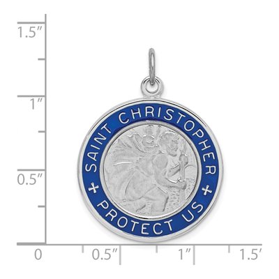 Sterling Silver St Christopher Medal Pendant – view 5