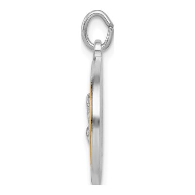 Gold-Plated Sterling Silver St Peregrine Medal Pendant – view 3