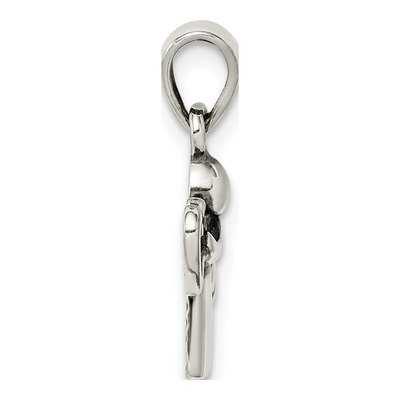 Sterling Silver Antiqued Angel Heart Pendant – view 3