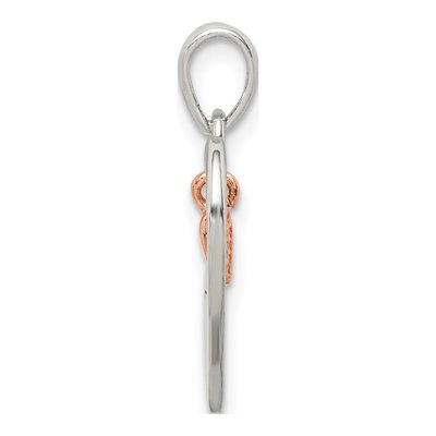 Sterling Silver LOVE YOU MORE Heart Pendant – view 3