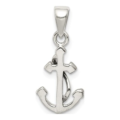 Sterling Silver Anchor Pendant – view 4