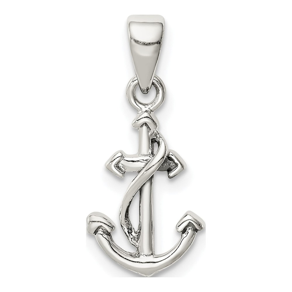 Sterling Silver Polished Anchor Pendant
