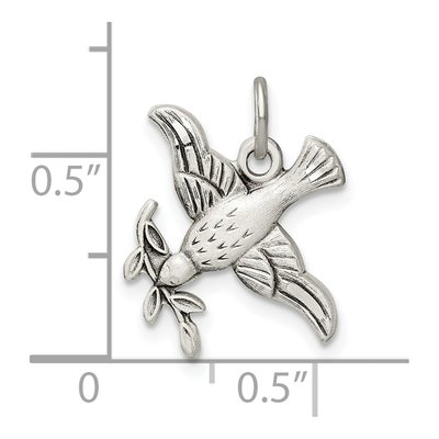 Sterling Silver Antiqued Bird Pendant – view 4