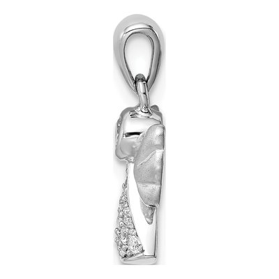 Sterling Silver CZ Angel Pendant – view 3