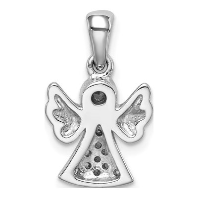 Sterling Silver CZ Angel Pendant – view 4
