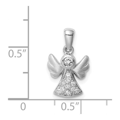 Sterling Silver CZ Angel Pendant – view 5
