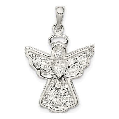 Sterling Silver Crystal Angel Pendant – view 3