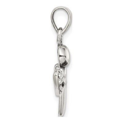 Sterling Silver CZ Antiqued Angel Charm – view 3