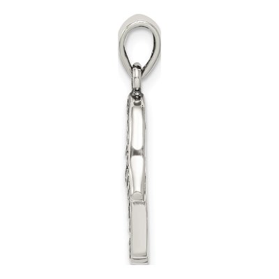Sterling Silver Antiqued Hamsa Pendant – view 3