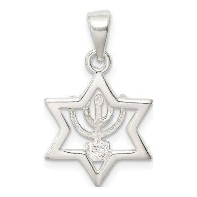 Sterling Silver Star of David Pendant – view 4
