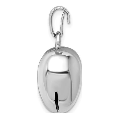 Sterling Silver Puffed Heart Bell Pendant – view 3