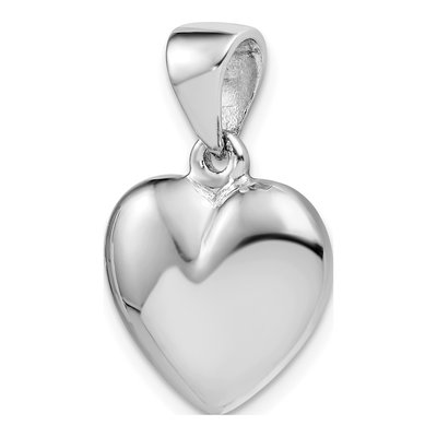 Sterling Silver Puffed Heart Bell Pendant – view 6