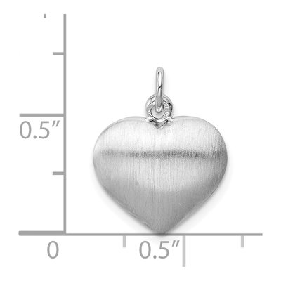 Sterling Silver Puffed Heart Pendant – view 5
