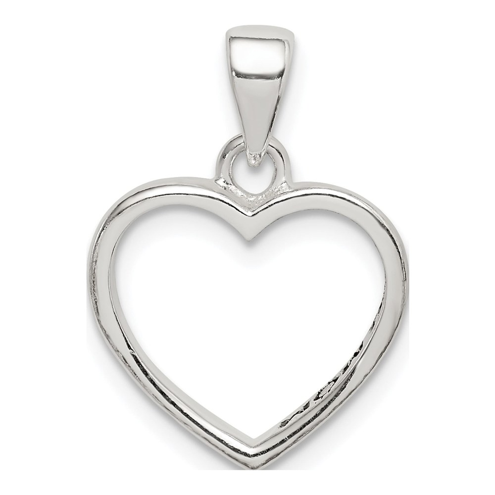Sterling Silver 'love You Mom' Heart Pendant
