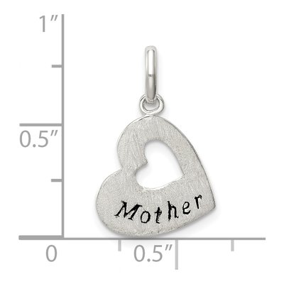Sterling Silver Antiqued Mother Heart Pendant – view 5