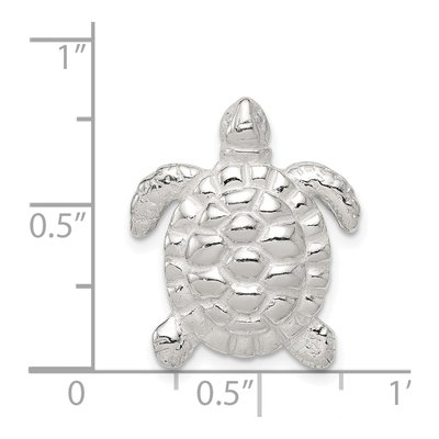 Sterling Silver Turtle Pendant – view 4