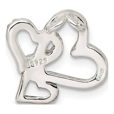 Sterling Silver Heart Slide Pendant – view 4