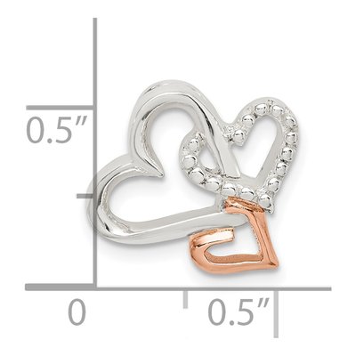 Sterling Silver Heart Slide Pendant – view 5