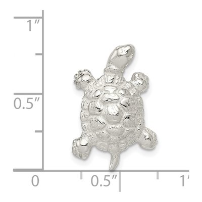 Sterling Silver Turtle Pendant – view 4
