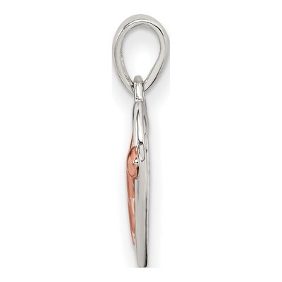 Sterling Silver Heart Arrow Pendant – view 3