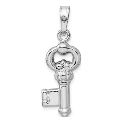 Sterling Silver Key Pendant – view 4