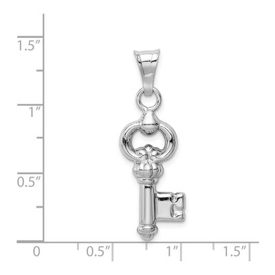 Sterling Silver Key Pendant – view 5