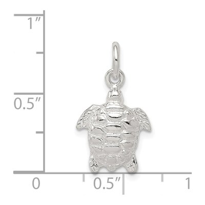 Sterling Silver Turtle Pendant – view 4