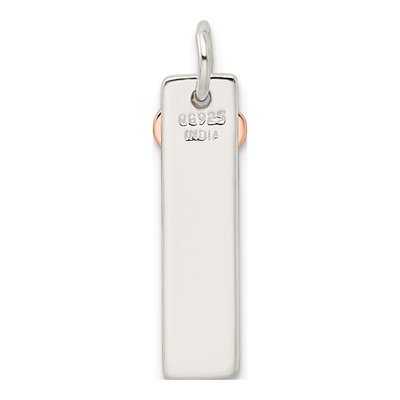 Sterling Silver Bar Heart Pendant – view 4