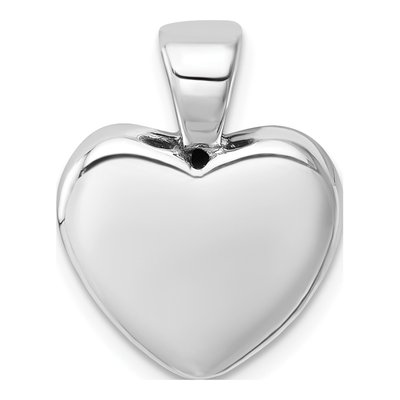 Sterling Silver Antiqued Baby Foot Heart Pendant – view 4