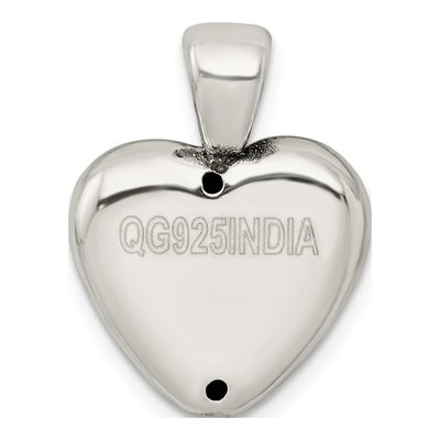 Sterling Silver Antiqued Heart Baby Foot Pendant – view 4