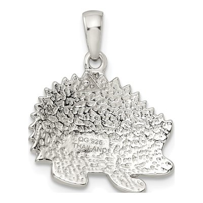 Sterling Silver Crystal Hedgehog Pendant – view 4