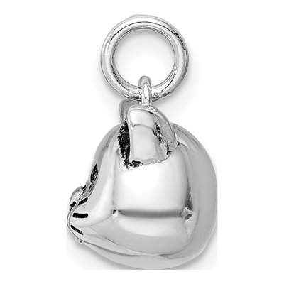 Sterling Silver Antiqued Cat Head Pendant – view 3