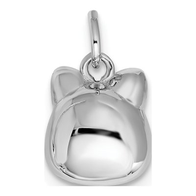 Sterling Silver Antiqued Cat Head Pendant – view 4