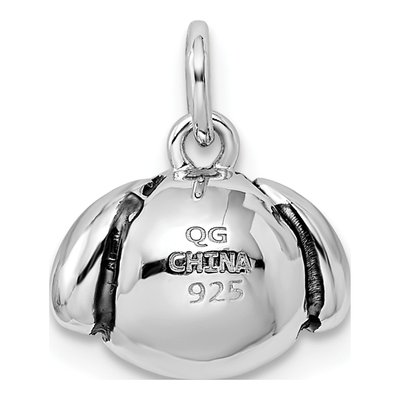 Sterling Silver Antiqued Dog Head Pendant – view 4